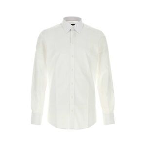 Dolce & Gabbana Men White Poplin Shirt
